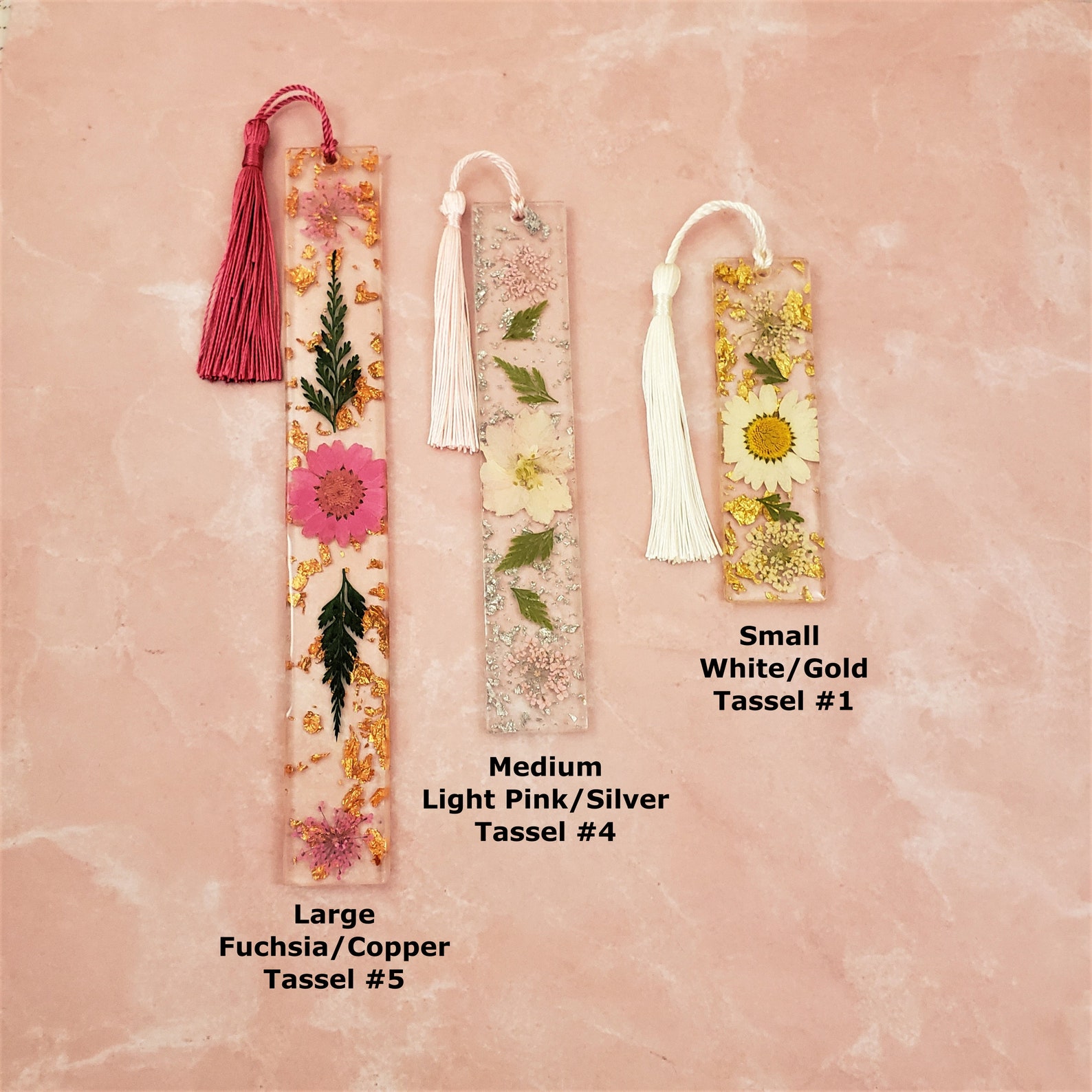 Handmade Custom Flower Resin Bookmarks Personalized Bookmark Etsy