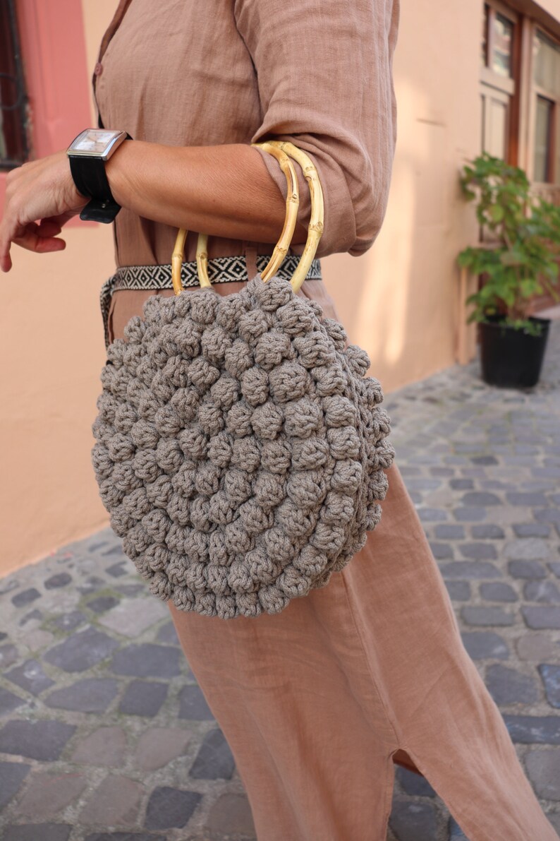 Anopo Gestrickte Handtasche Damen - Häkeltasche In Boho-Optik