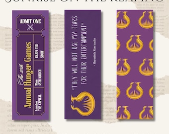 Sunrise on the Reaping Inspired Digital Download Bookmarks - Set of 4 Different Designs