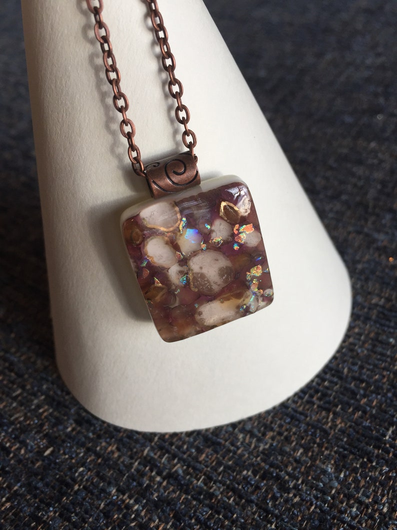 Stunning Art Glass Necklace Fused Glass Pendant Wearable Art Etsy