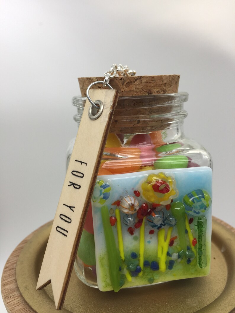 Fused Glass Greeting Card Personalized Keepsake Thank You Etsy