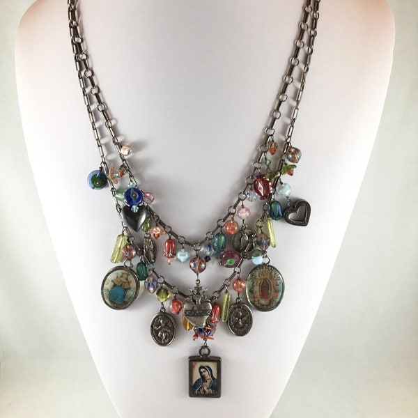 Assemblage Religious Necklace Etsy