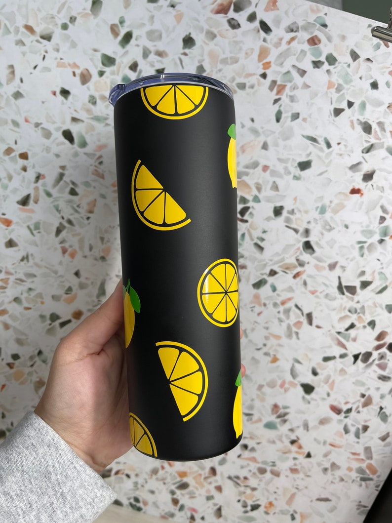 Lemon Tumbler Lemon Cup Custom Lemon Tumbler Custom Etsy