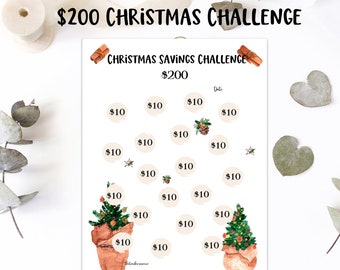 200 Christmas Saving Challenge | Instant Download