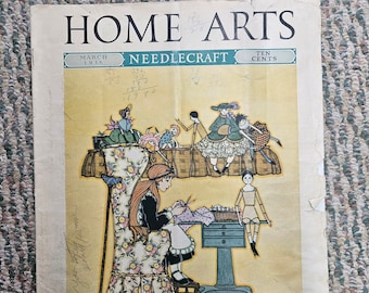Home Arts Magazine March 1936 - Needlework - Articles Fashion - Advertising