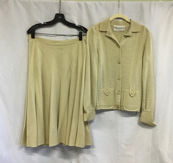 1960's Knit Suit Cardigan / RIMARC Knit Suit / 196