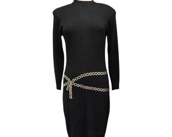 st john beaded dress St. John Beaded Jewel Contrast Size 4 Dress - Luxury Used Designer Dresses