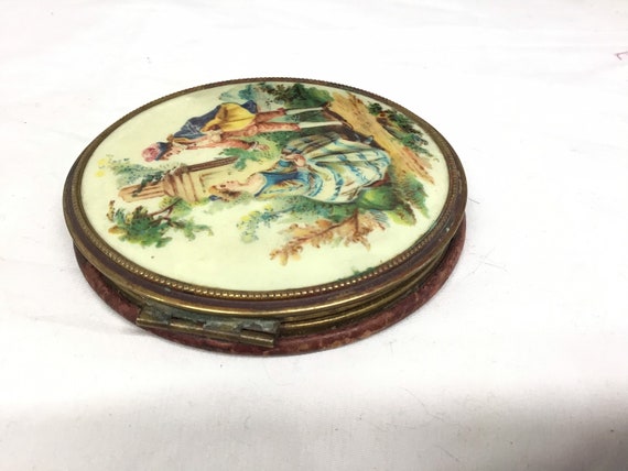 Antique 1920s Collectible Powder Compact with Mir… - image 6