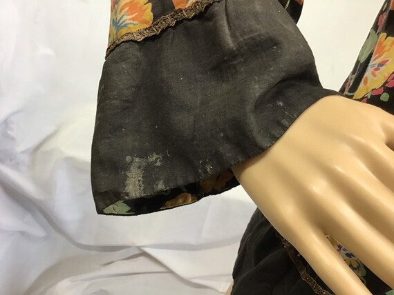 Antique 1920s Blouse Jacket - Vintage Novelty Fl… - image 10