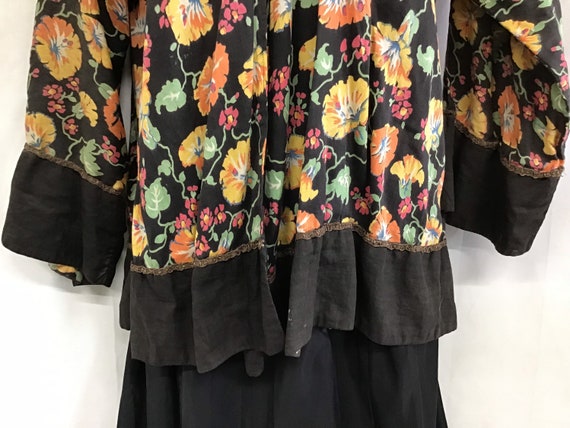 Antique 1920s Blouse Jacket - Vintage Novelty Fl… - image 6