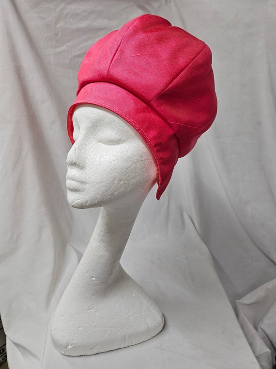 Vintage Betmar Pink Satin Hat  Church Derby Formal