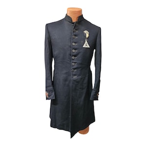 Antique Wool Masonic Knights Templar Order Ceremonial Frock Coat / Early 1900s Knights Templar Frock / S. J. Robinson Mason Frock Coat/