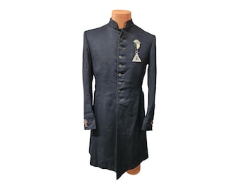Antique Wool Masonic Knights Templar Order Ceremonial Frock Coat / Early 1900s Knights Templar Frock / S. J. Robinson Mason Frock Coat/