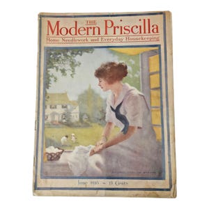 Revista Modern Priscilla, junio de 1918, revista de moda victoriana para mujeres