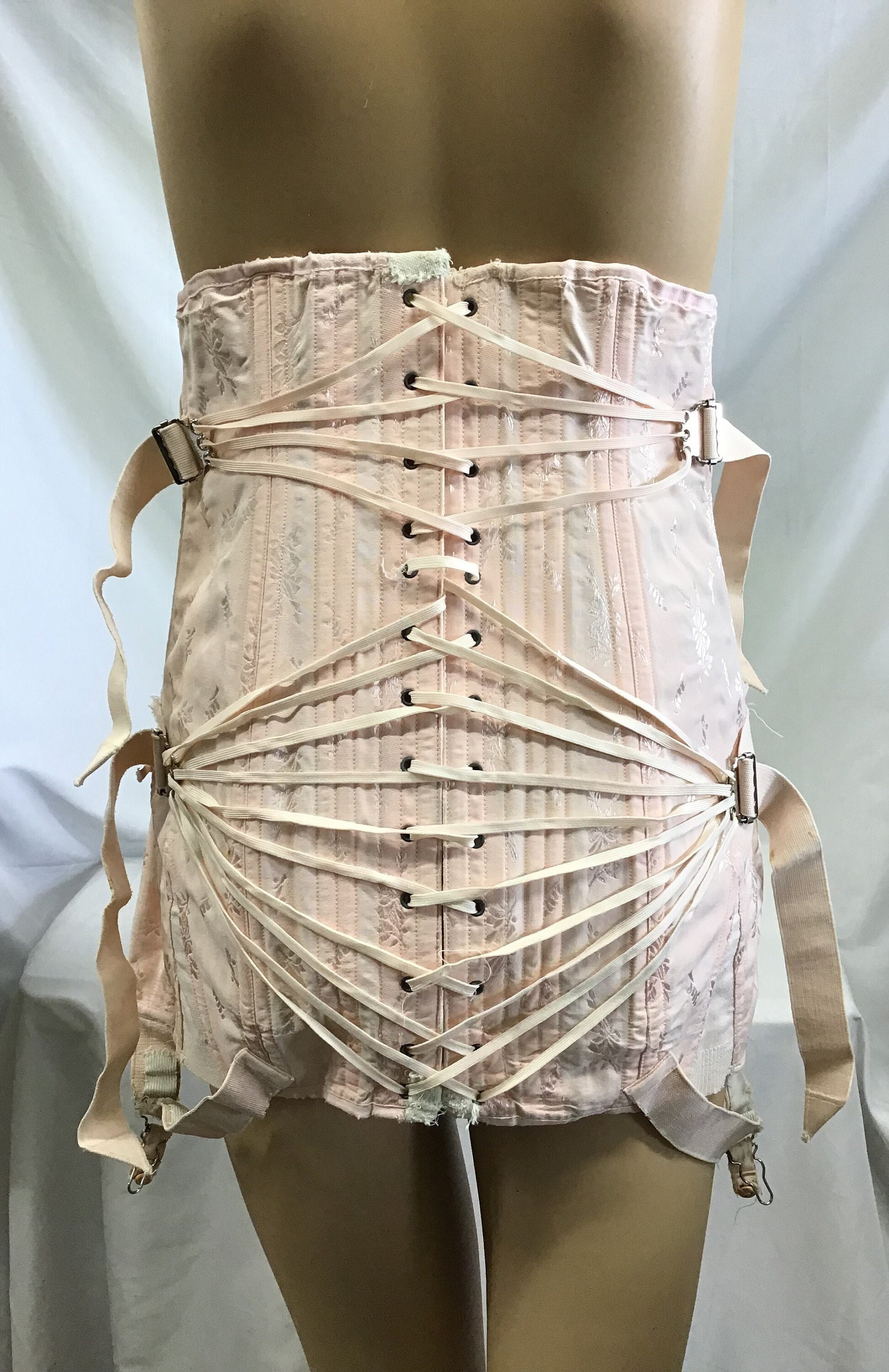 Vintage 1950’s fan laced  corset by “Famous Gale”