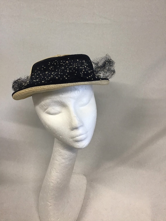 1950s Christine Original Ladies Hat, Blue Straw Hat, Vintage Hat, 1950's Hat  Ladies Retro hat, Cosplay hat, Fashion Hat