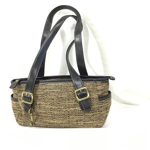 Fossil Echte Klassische Tweed Woven Handtasche Tasche Geldbörse -Fossil Handtasche- Vintage Geldbörse
