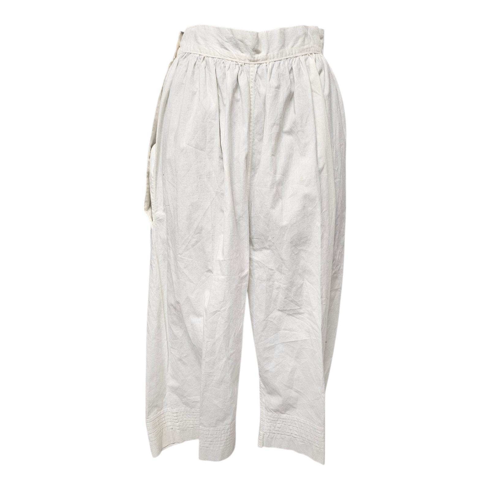 Antique Victorian Edwardian Bloomers Pantaloons with Beautiful Lace Trim - 22 inch Waist- Cotton