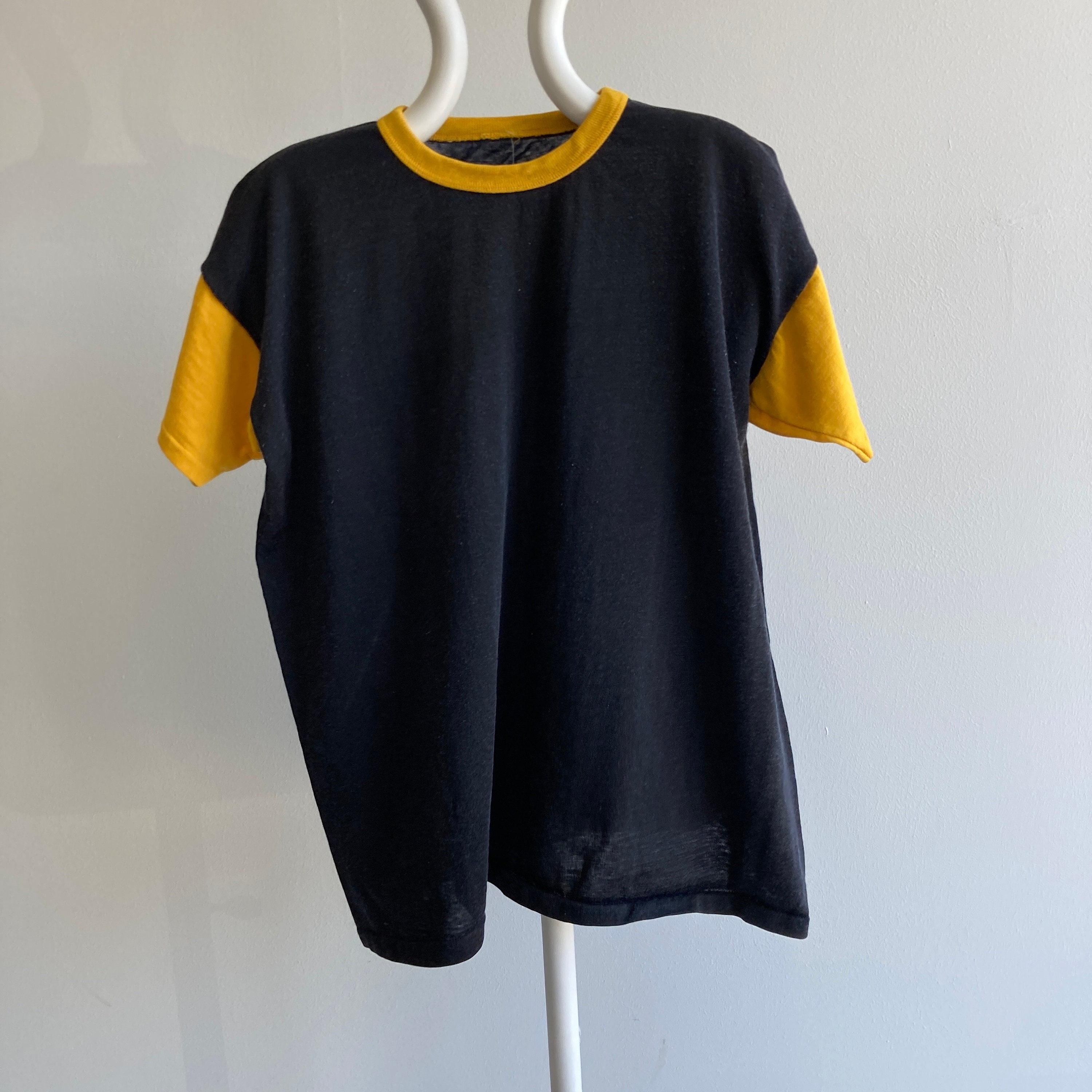 Vintage 70s Color Block Nylon T-Shirt | Etsy