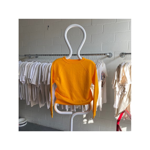 Vintage 80s Marigold Yellow Raglan Sweatshirt