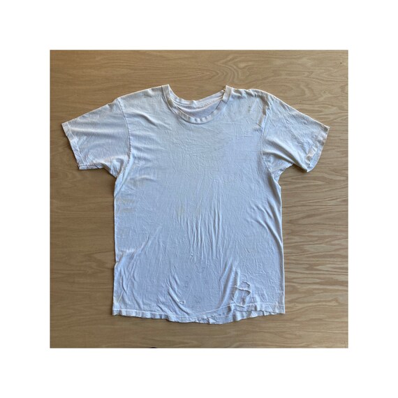 Vintage 90s Beat Up White Blank T-Shirt