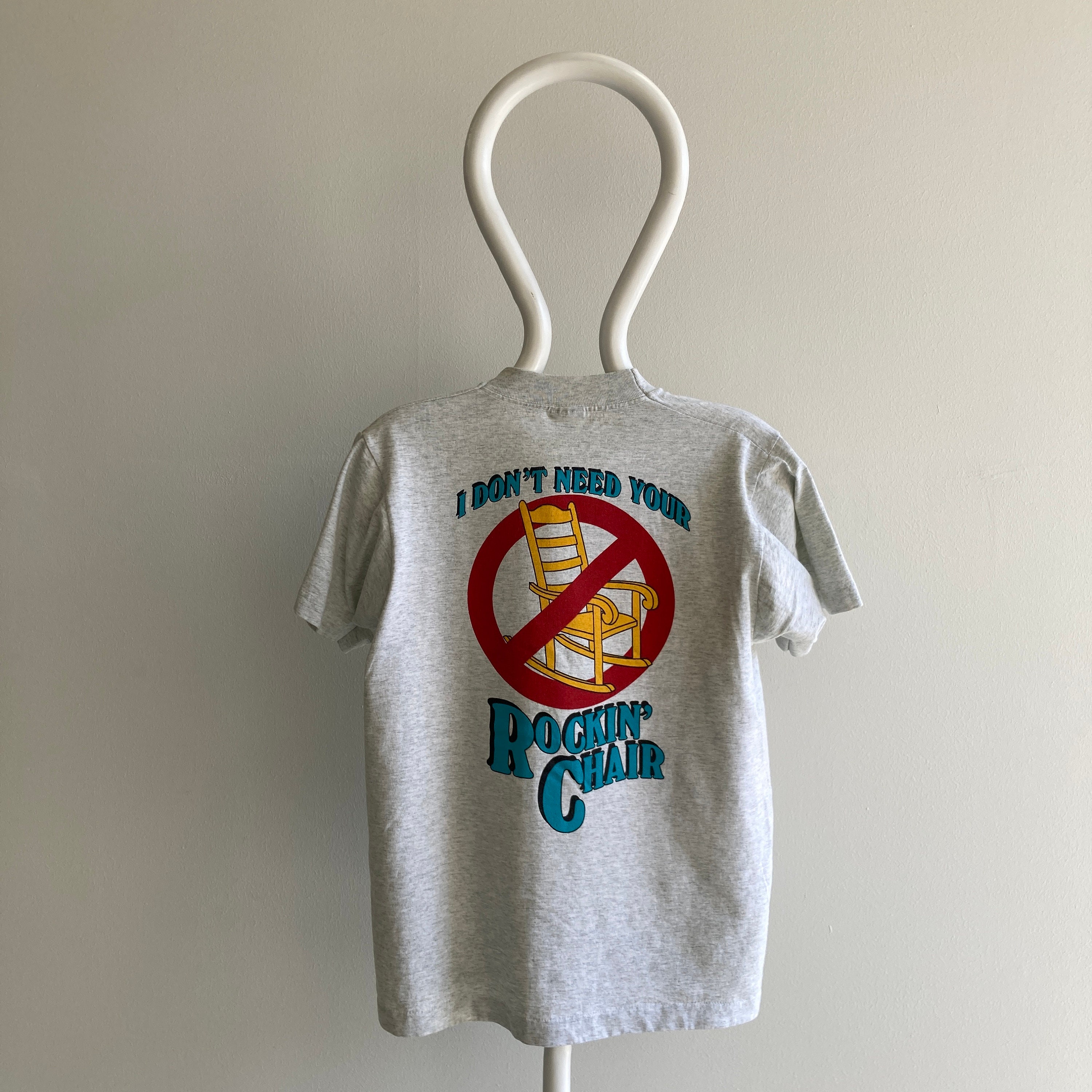 Vintage 80s JONES Possum Rocking Silla Camiseta Wow Etsy