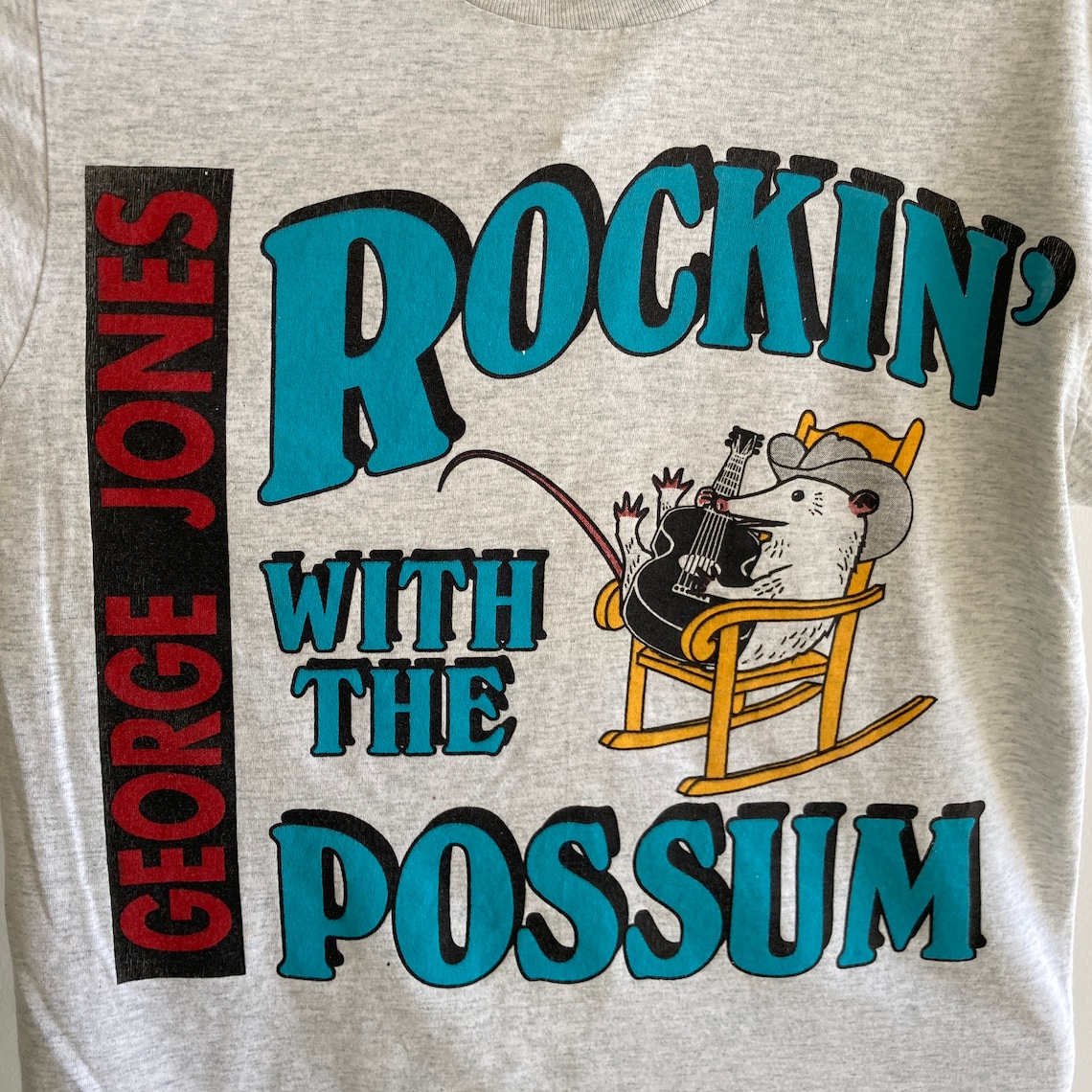 Vintage 80s JONES Possum Rocking Chair TShirt Wow Etsy