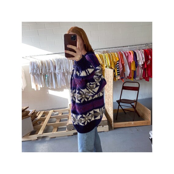 Vintage 90s Handmade Ecuadorian Chunky Knit Sweate