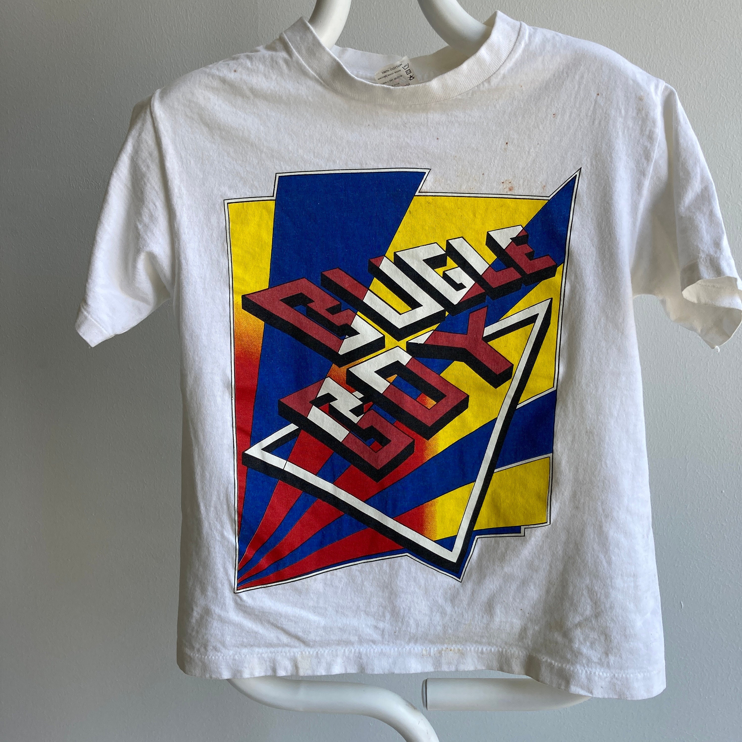 Vintage 80s Bugle Boy Stained Cotton Kids camiseta Etsy