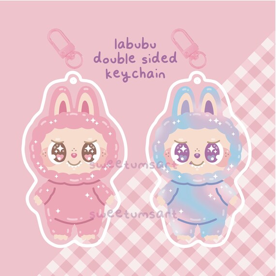 Lafufu Double Sided Keychain l Cute Acrylic Charm