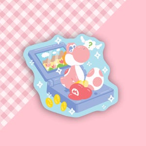 Video Game Kawaii Dinosaur Vinyl Sticker l Retro 90s Nostalgia Sticker