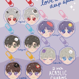 Deepspace Reversible Keychains l Kawaii LADS Charm Keychain