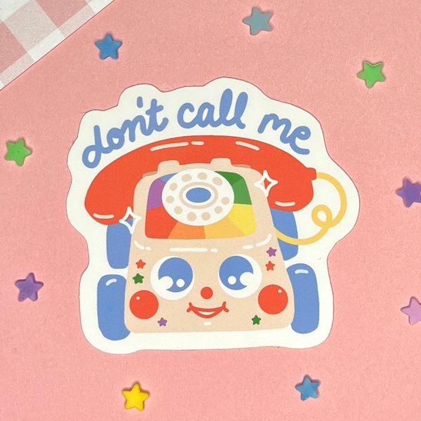 Vintage Toy Telephone Vinyl Sticker