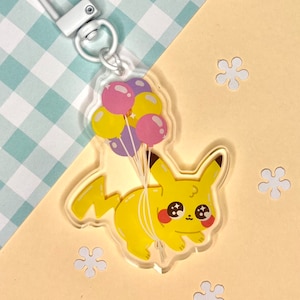 Electric Mouse Keychain l Electric Type Acrylic Charm Keychain