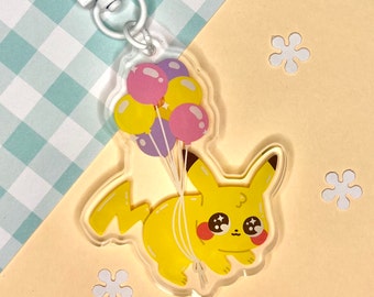 Electric Mouse Keychain l Electric Type Acrylic Charm Keychain