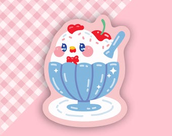 Sweetums Chicken Sundae Vinyl Sticker l Cute Ice Cream sticker