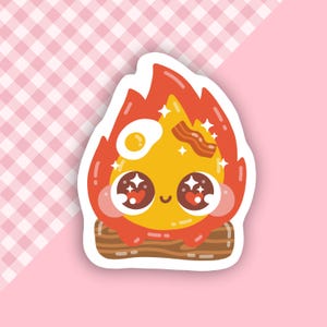 Kawaii Feuer Dämon Vinyl Sticker