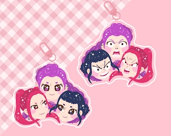 Demon Hunters Double Sided Keychain l Kawaii Kpop Acrylic Charm