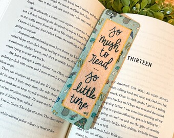 Floral Mushroom Bookmark | Cute Bookmarks | No Slide Bookmark | Original Designs | Bookish | So Mush to Read, So Little Time | Mushroom Puns