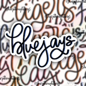 Cursive Custom Mascot Sticker | Teacher Stickers | School Colors Teacher Sticker | School Pride | Customize with your Mascot and Colors |