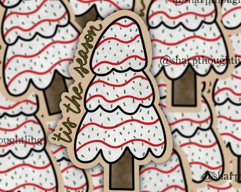 Tis the Season Sticker | Little Debbie Christmas Tree Cake Sticker | Christmas Tree Sticker | Holiday Stickers |Christmas Merch |