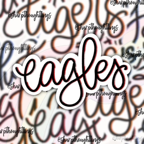Cursive Custom Mascot Sticker Teacher Stickers School Colors