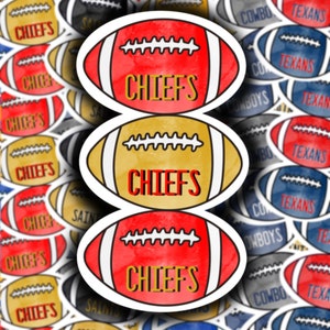 Football Stickers | Choose Your Team Sticker | Football with Team Colors | Personalized Football Sticker | Football Fan Sticker | NFL