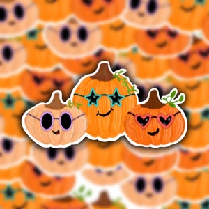 Pumpkin Trio Sticker | Halloween Sticker | Pumpkin Sticker | Spooky Season | Cute Pumpkin Sticker | Halloween Merch | Funky Sticker