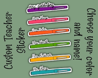 Flair Pen Teacher Sticker | Teacher Stickers | Personalized | Teachers Have Flair Sticker | Personalized Name Sticker | Teacher Aesthetic |