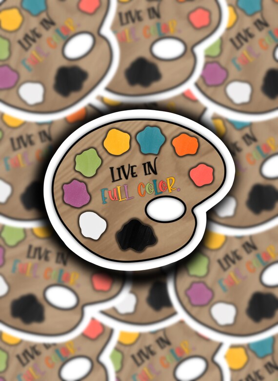 Paint Palette Sticker Artist Sticker Art Positive Etsy