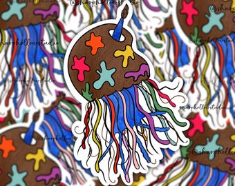 Paint Palette Jellyfish | Artist Jellyfish | Artist | Painting Merch | Colorful Animals | Artist Animals | Sea Creatures | Quirky, Whimsical