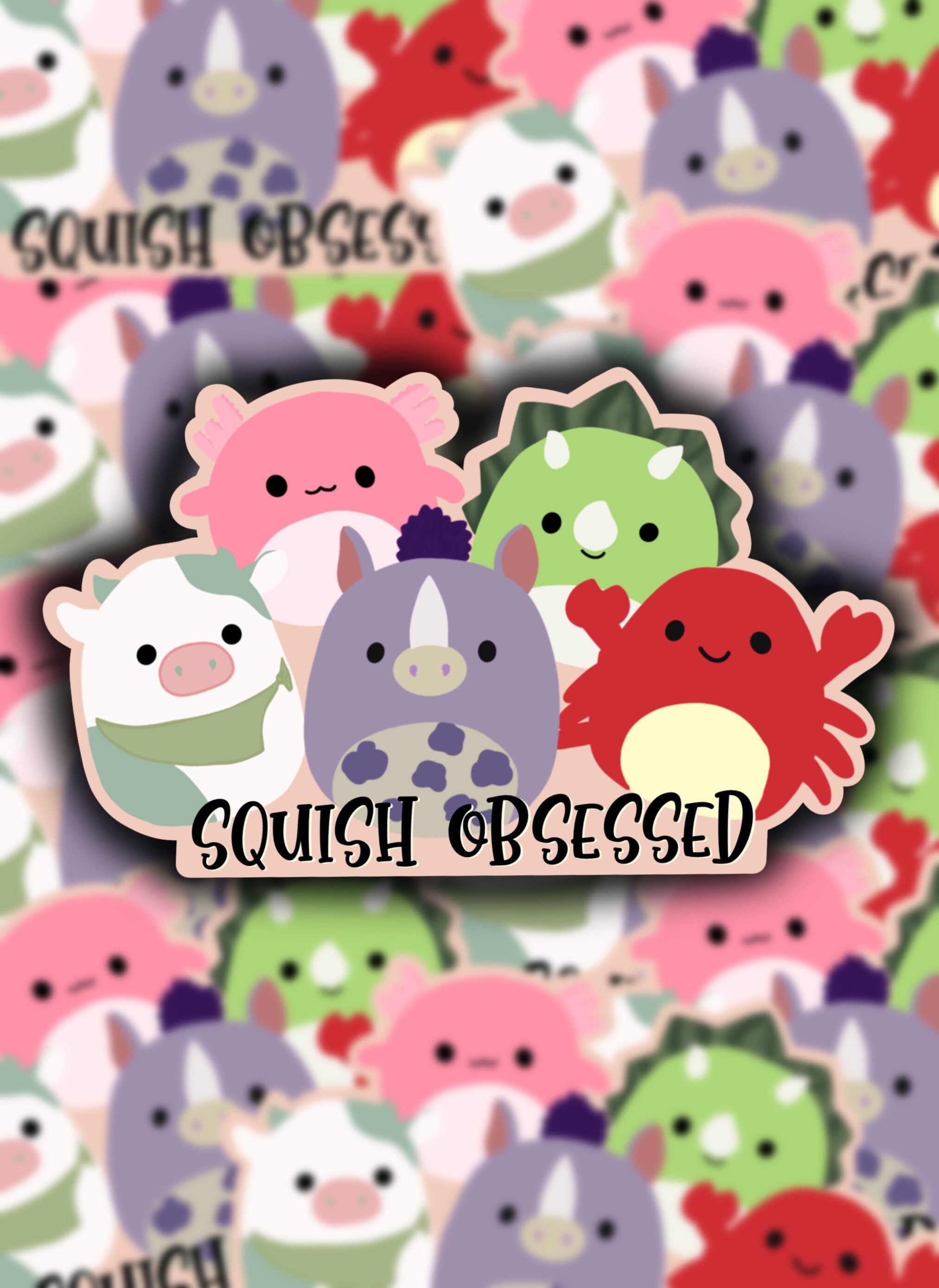 Squishmallow Sticker, Give Me All the Squishmallows, Squishmallow Laptop  Vinyl Decal 