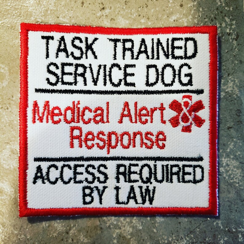 Medical Alert Service Dog Patch Etsy