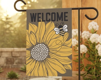 Sunflower Welcome Garden Flag: Summer Yard Art